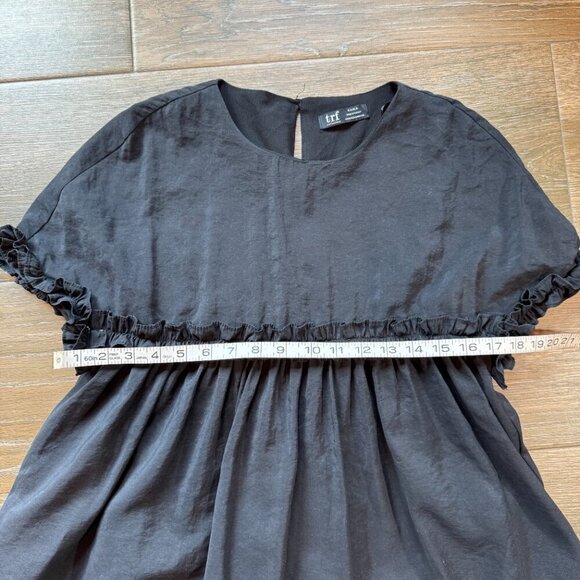 Zara trf collection black babydoll dress size small - Picture 3 of 10
